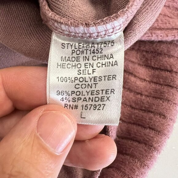 La Miel Women's Cowl Neck Pullover Sweater Pink Mauve Size Large - Picture 9 of 9